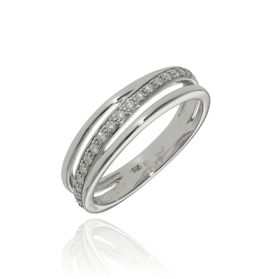 Fehér arany gyűrű 52-es méret (B51566)